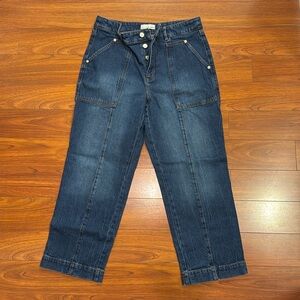 Loft wide leg button fly women’s jeans, 10 petite